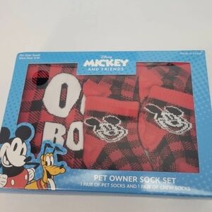 Matching pet owner sock set